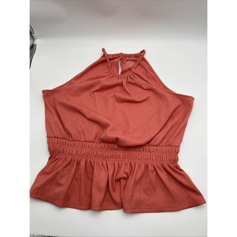 Nine West XL polyester/Spandex Orange sleeveless top Summer/cruise Styleโ